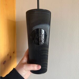Large Starbucks Matte Black Textured Tumbler